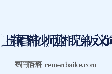 上颍昌韩少师丞相兄弟反义词是什么意思的图片